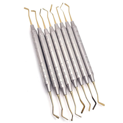 Dental Composite Spatula Set 8PCs Professional Dentist Kit for Restoration & Repair, Resin Filler Tool