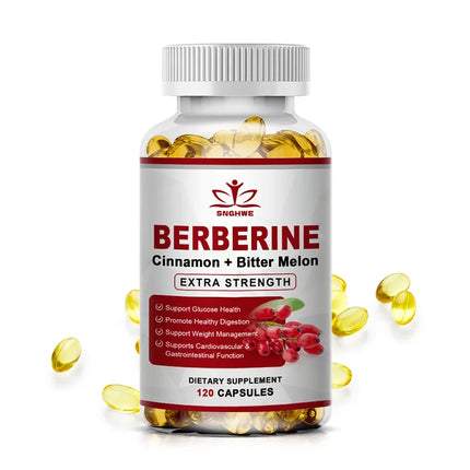 Berberine Supplement High Potency with Ceylon Cinnamon - Immune System, Cardiovascular & Gastrointestinal Function - Berberine H