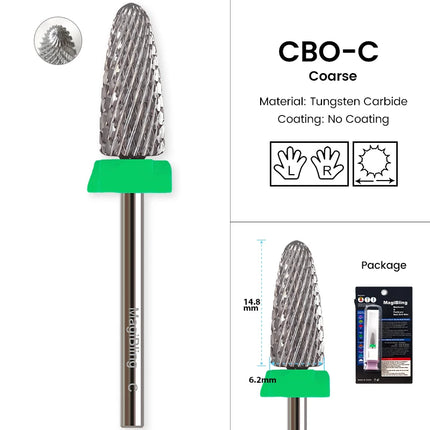 Nail Drill Bits Carbide Large Cone Electric Milling Cutter Gel Polish Remover Grinding Tools DIY Accessories Supplies
