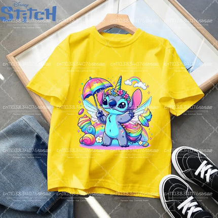 Summer Kawaii Embroidered Children's Clothing Cute Boys and Girls Children's T-shirts Round Neck Summer Children's Short Sleeves