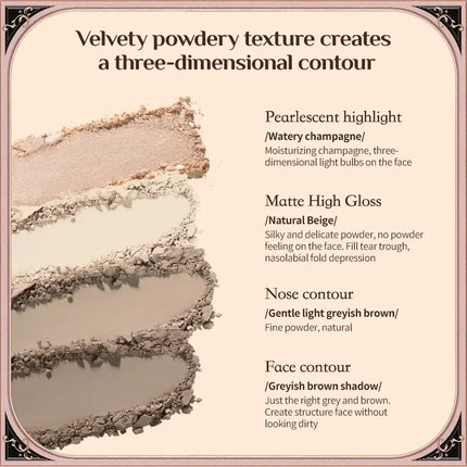 Original Flower Knows Chocolate Wonder-Shop Highlighter Contour Powder Face Palette For Women Bronzer Illuminator Highend Makeup
