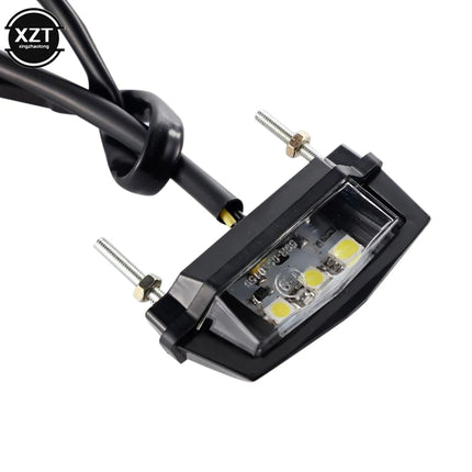 Nice Universal LED License Plate Light Taillight 12V for Motorcycle Sports Car Off-road Bicycle Scooter Mini License Plate Light