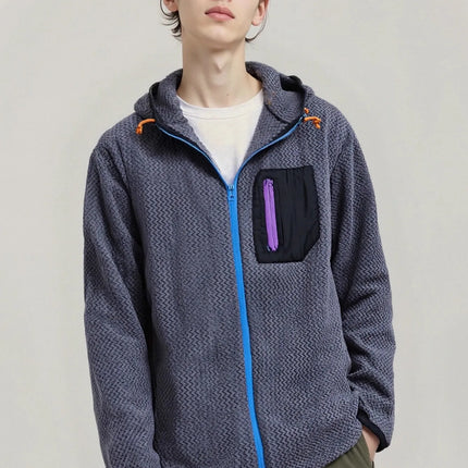 Outdoor  R2 Fce Jaet Hooded Open Cardigan Men's Women's Sweatirt Travel Climbing Hiking Warm Polyester Fiber