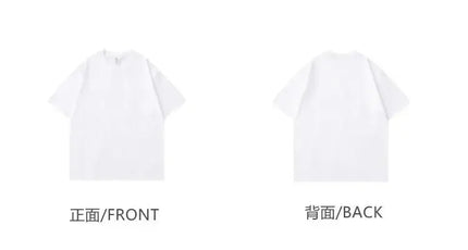 100% Cotton 450g M2 Heavy Cotton Short-sleeved T-shirt Summer Round Neck Loose Versatile Bottoming Shirt for Men and Women