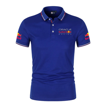 Red Bull Logo Racing Team Men Polo Shirt Summer Short Sleeve Male Polos T-shirt 2025 New Casual Men's Clothes Tees Tops