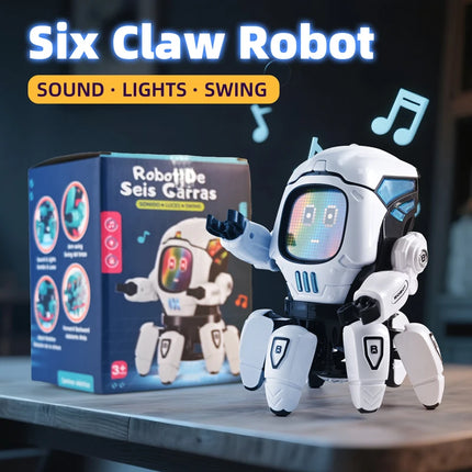 Creativity Dance Robots Music LED 6 Claws Octopus Robot Birthday Gift Toys For Children Early Education Baby Toy For Boys Girls