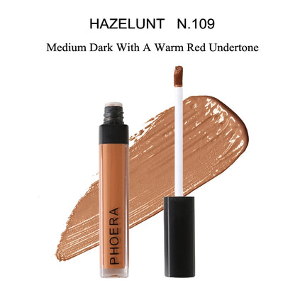 PHOERA 10Colors Liquid Concealer Foundation Cream Smooth Face Moisturizing Silky Long Lasting Scars Acne Cover Cosmetic Makeup