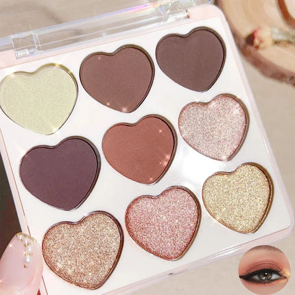 Affordable Love Holiday Makeup Set Nine Color Matte Glitter Eyeshadow Palette Waterproof Long Wear