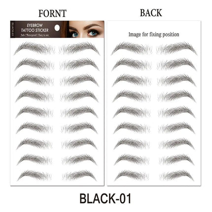 4D Natural Vivid Hair-like Realistic False Eyebrows Brow Tattoo Eyebrow Stencil Waterproof Lasting Eye Makeup Eye Brow Stickers