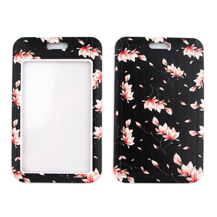 New Sakura Cherry Blossoms Flower lanyard card ID Badge Holder Keychain Pass Gym Mobile Kids Key Holder Key Rings Gift