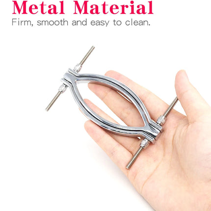 Labia Spreader Strap with Clamp Clip Onto Clitoris Spread Pussy Open Vagina Stimulator BDSM Bondage Nipple Sucker Sex Toys Slave