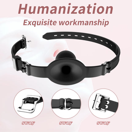 Hot !Silicone Mouth Gags Breathable Ball Gag Adjustable Belt Mouth BDSM Erotic Sex Toys For Couple Adult Game Role Play Sexyshop