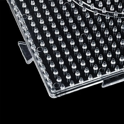 Fuse Beads Boards 5mm Large Clear Plastic Pegboards for Kids Craft Beads Pixel Puzzle Pegboards Creative Handmade Craft Toy Gift