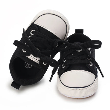 0-18months Unisex Baby Sneakers Anti-Slip Soft Flat cute Sole Prewalker Shoes for Baby boys girls