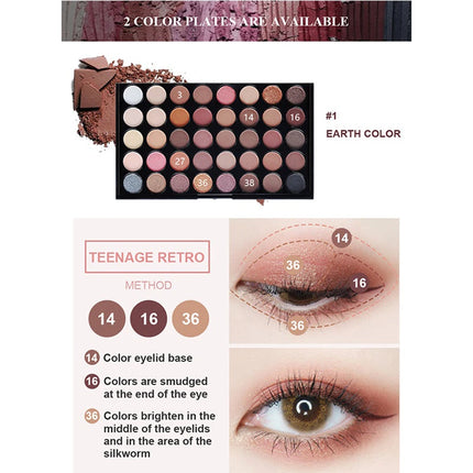 40/80 Color Eyeshadow Palette Cosmetic Makeup Eye Shadow Earth Colors Matte Pigment Palette Anniversary Birthday Best Gift for H