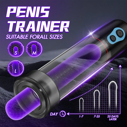 Electric Penis Pump Enlargement Vacuum Pump Penile Bigger Trainer  Sex Toys for Men Male Masturbator Adult Goods