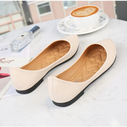 New Flat Heel Pointed Toe Flat Shoes Korean Style Fashionable Shallow Mouth Large-Size Casual Shoes Comfortable And Breathable
