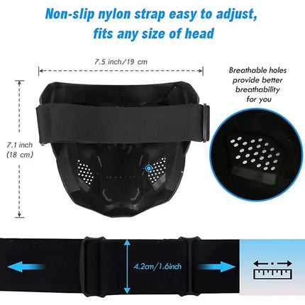 Cycling Colorful Goggles Motorcycle Skull Mask Riding Windproof Full Face Mask Paintball Game Tactical Protective Helmet Mask