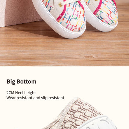 C-H Women's Casual Shoes Autumn New Comfortable Canvas Shoes Skeleton Correction Women's Walking Shoes