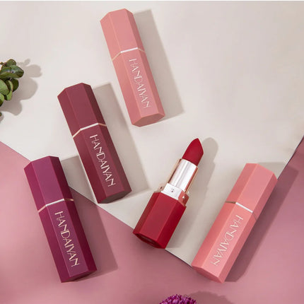 6 Colors Nude Matte Lipstick Waterproof Velvet Lipsticks Sexy Red Brown Pigments Makeup Long Lasting Profissional Lips Cosmetics