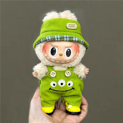 For Labubu Doll 15 17cm Outfit Clothing Cartoon Disney Mickey Minnie Mouse Zootopia Judy and Nick Stitch Goofy Cosplay Clothes ﻿