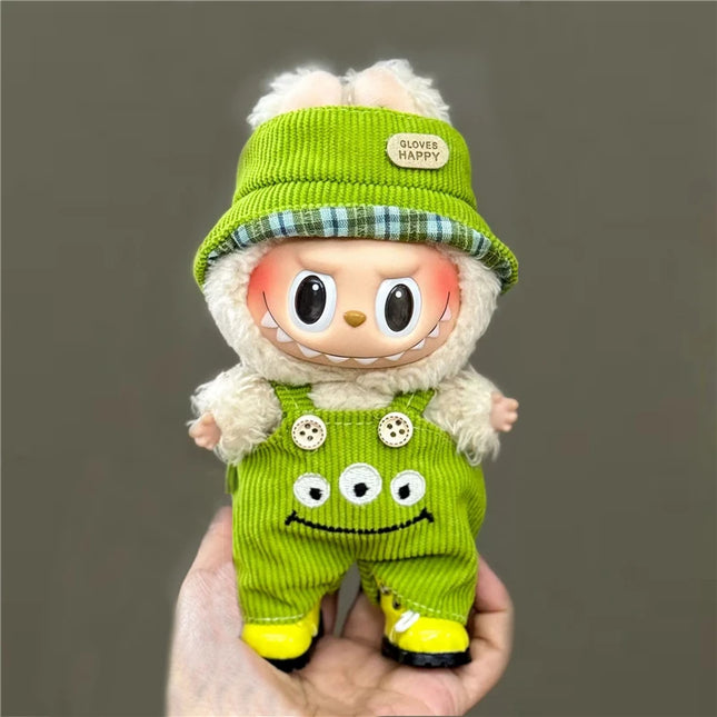 For Labubu Doll 15-17cm Outfit Clothing Cartoon Disney Mickey Minnie Mouse Zootopia Judy and Nick Stitch Goofy Cosplay Clothes