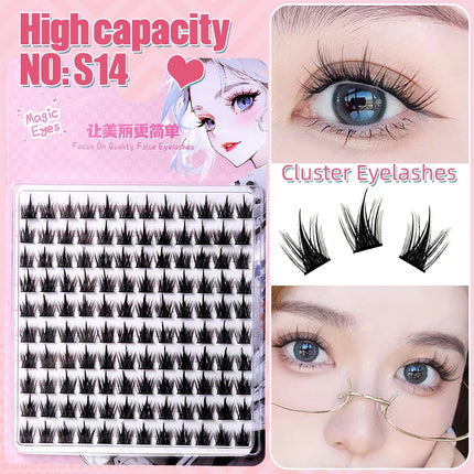 Yelix 160 clusters anime lashes Cosplay lash clusters wispy japanese makeup spikes eyelashes strands eyelash