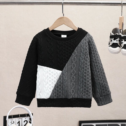 Winter  4-7 Years Old   Cool  Boys  Long-sleeved  Hoodie , Suitable  For  Daily  Wear