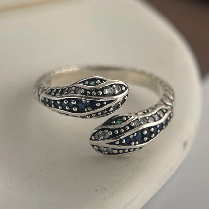 BF CLUB 925 Sterling Silver String Ring For Women Jewelry Finger Open Handmade Inter Snake Rings Allergy For Birthday Gift