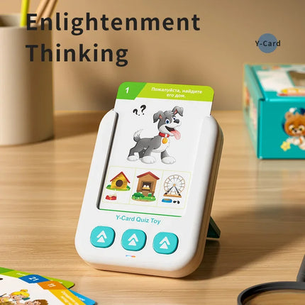Russian Talking Flash Cards Sensory Toy Learning Materials Audible Machine for Toddlers Educational Sight Words Toys for Kids