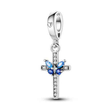 Charm Hot Sales 925 Sterling Silver Charms Beads CZ pave Round Charms Fit Original Bracelet Necklace Charms Jewelry Gift DIY