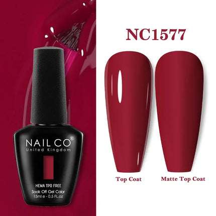 NAILCO 15ml Red Color Series Gel Varnish Coffee Gel Nail Polish Maximalism Reddish Gellak Design Brown Lacquer Nail Art Manicure