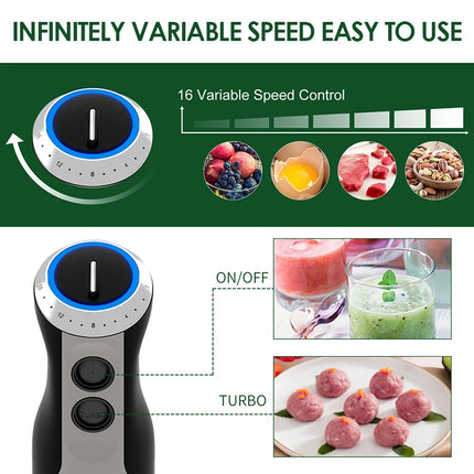 Wancle 5 in 1 Immersion Hand Blender 1000W Electric Mixer Portátil Elétrico for Kitchen Smoothies Egg Whisk Food Processor