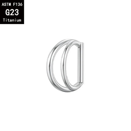 G23 Titanium ASTM F136 Nose Rings Piercing Hoop Earrings For Women Septum Nose Ring Clicker piercing Set  Body Jewelry
