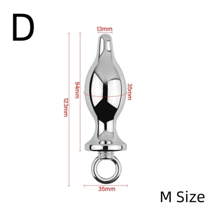 Exotic Accessories Metal Anal Plug With Pull Ring Adult Sex Products Anus Dilator Ass Stuff Tail Bdsm Erotic Games Novel Toys