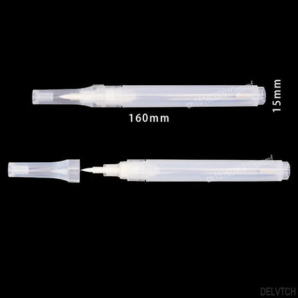 3/5/10Pcs Set Transparent Empty Marker Pen Handle Shell Soft Brush Tip Blank Tube Refillable Ink Acrylic Paint Pen Accessories