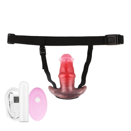 FAAK Wireless Control Vibrating Silicone Strapon Butt Plug Size S M L XL XXL Fantasy Large Anal Plug Large Tail Wearable Sex Toy