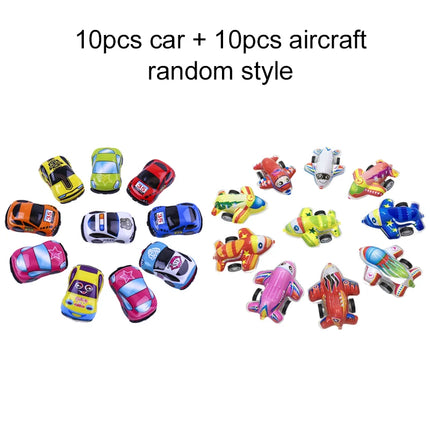 10/20pcs Pull Back Cars Plane Toys Cute Cartoon Plastic Toy Cars for Child Mini Car Model Funny Kids Toys Kindergarten Toys TMZ