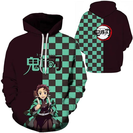 Funny 3D Anime Print Hoodies For Men Hip Hop Trend Y2k Clothing Fashion Casual Sweatshirts Autumn and Winter Oversized Pullover