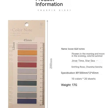 6 Series Colorful Self-Adhesive Sticky Notes Memo Pad - Office & School Supplies - Bookmark Point-It Marker Memo Sticker Paper