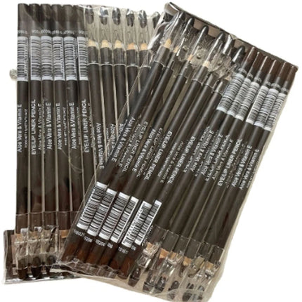 Hot Sale Fashion Pro Makeup Black Brown Eyeliner Eyebrow Pencil Waterproof Lasting Eye Liner Eye Brow With Pen Sharpener Tool