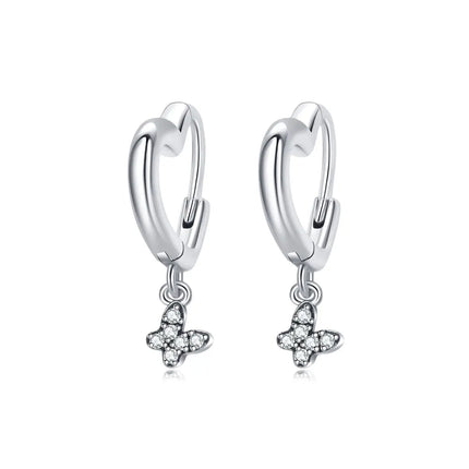 New 2026 Original 925 Sterling Silver Earrings For Women Piercing Hoop Love Heart Earings Rose Gold Wedding Gift Luxury Jewelry