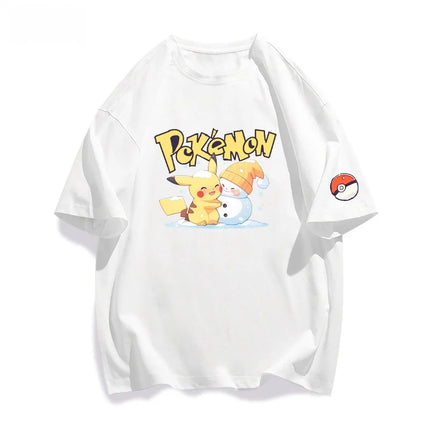 2026 Pokemon T-shirt Pure Cotton Casual T-shirt Round Neck T-shirt Short Sleeve Clothing Summer Sports Casual Short Sleeve Top