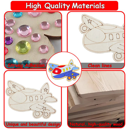 398PCS car wooden crafts set, transportation wooden crafts set, birthday crafts gift, suitable for DIY crafts for girls/boys