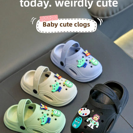Children's Slippers New Home Girls Baby Indoor Non-slip Boys Cool Slippers Go Out Boys Hole Shoes