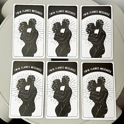 Twin Flame Messages Oracle Cards 10.3*6cm Soulmate Deck for Psychic Love & Relationship Readings 54 Pcs Cards