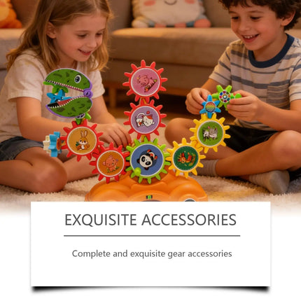 Gear Building Toys Electric Building Set Electric Gear Playset For Boys Girls Preschoolers Home Classroom School Bedroom Study