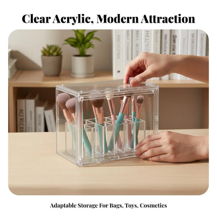 Acrylic Display Box High Distinctness Clear Acrylic Display Box Transparent Storage Container Particles Proof for Collectors