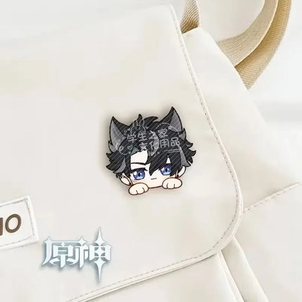 Game Impact Fontaine Neuvillette Wriothesley Rabbit Ears Small Hands Acrylic Badge Backpack Button Brooch Accessories Gifts