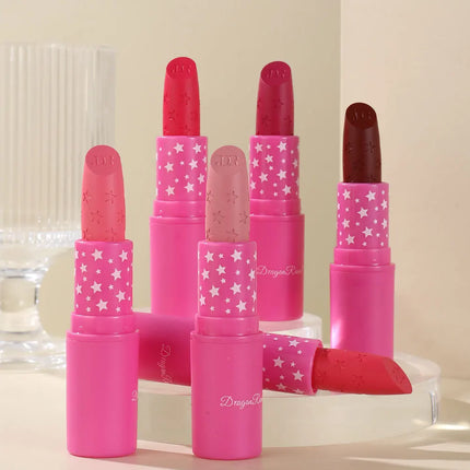 9 Colors Waterproof Rose Red Velvet Matte Lipstick Moisturizing Long Lasting Stars Not Easy To Fade Nude Lip Tint Black Lipstick